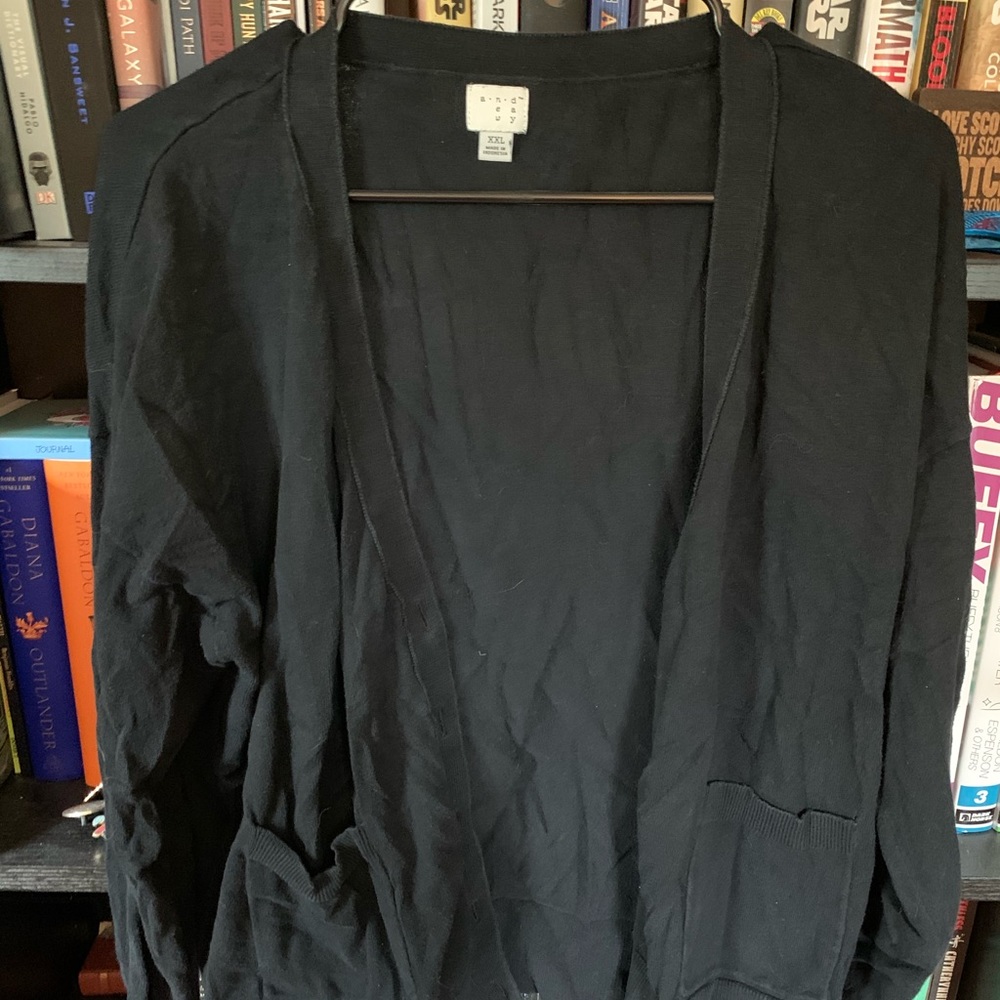 Black cardigan